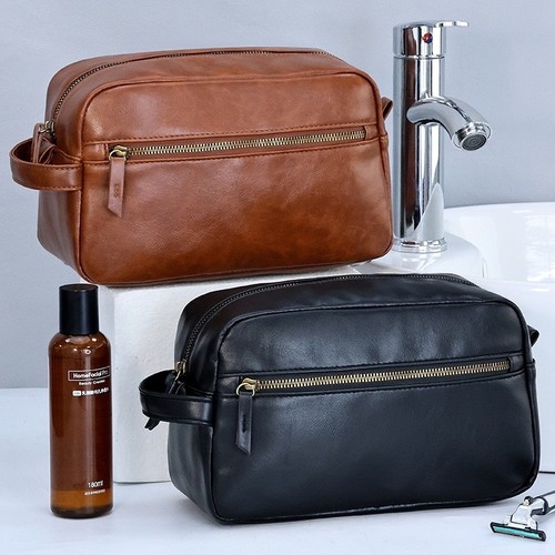 Men leather toiletry bag - pu,